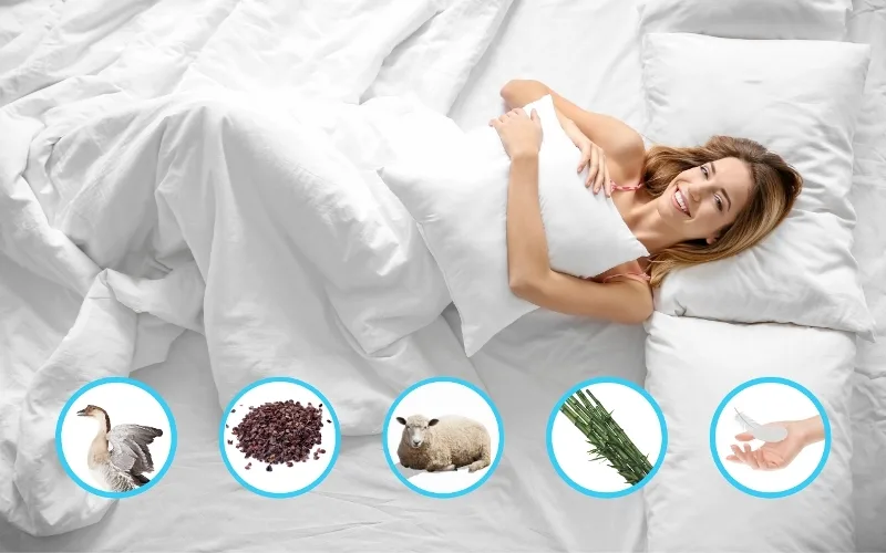 Виды наполнителей для подушек