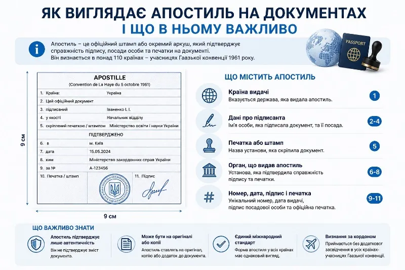Як виглядає апостиль на документах
