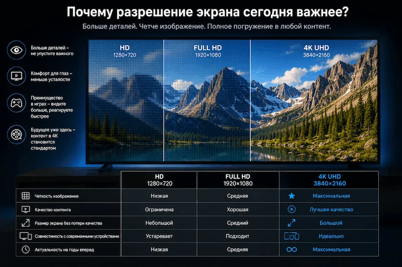 Почему разрешение экрана сегодня важнее