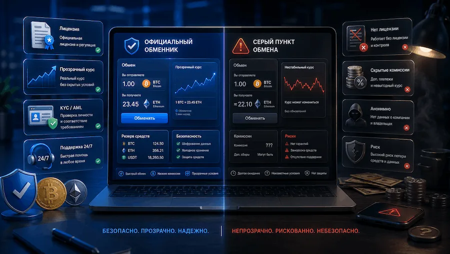Официальные обменники и серые пункты: в чем реальная разница